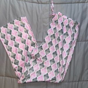 Mayfair Pink and Gray Patterned Pajama Pants Size 1X